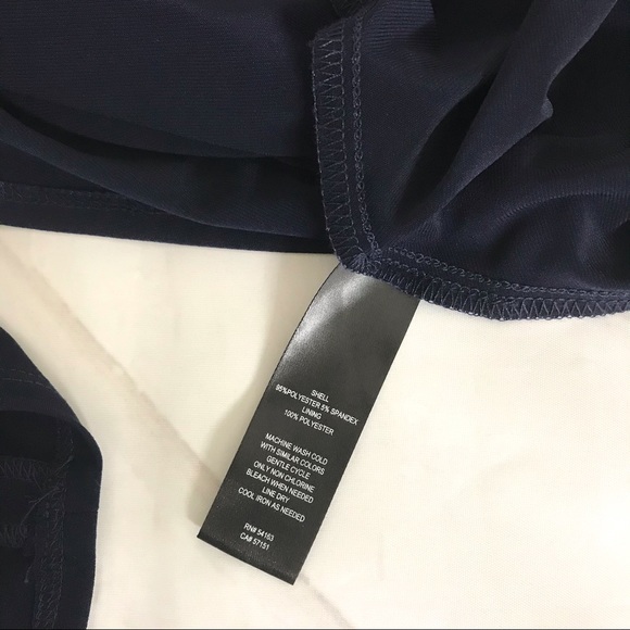 Navy Blue Minimalist A Line Midi Dress - Picture 7 of 9